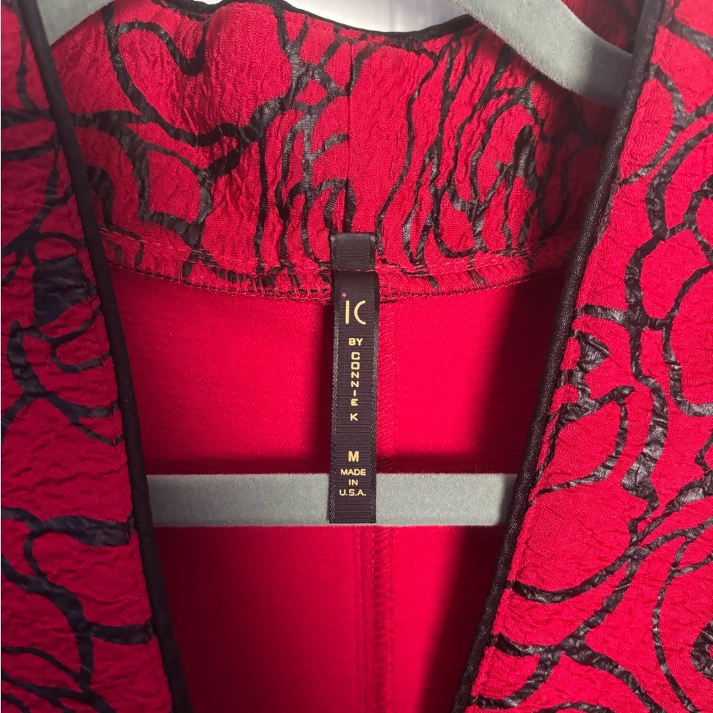 Red Floral Patterned Jacket - Picture 3 of 5